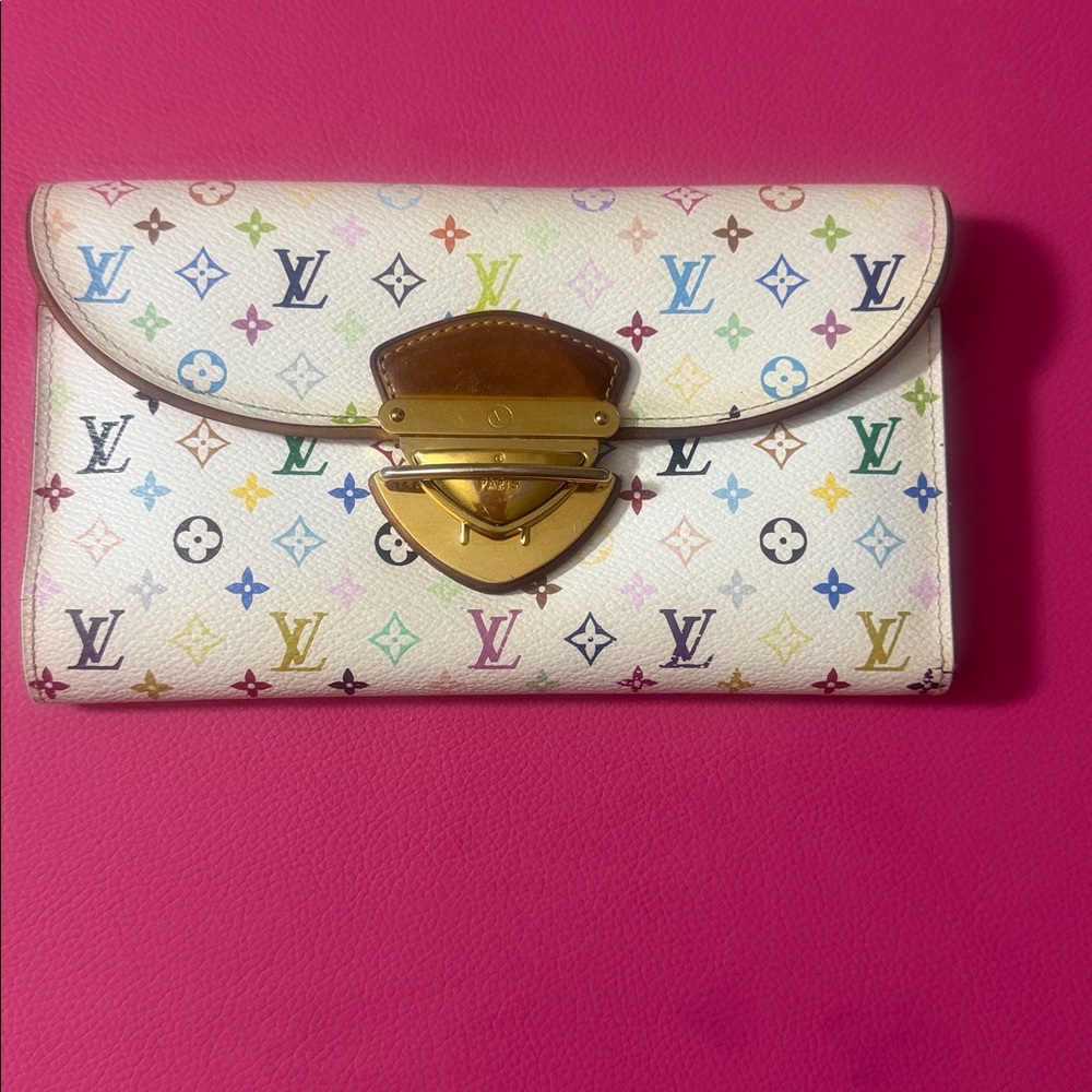 Louis Vuitton White Multicolor Monogram Clutch